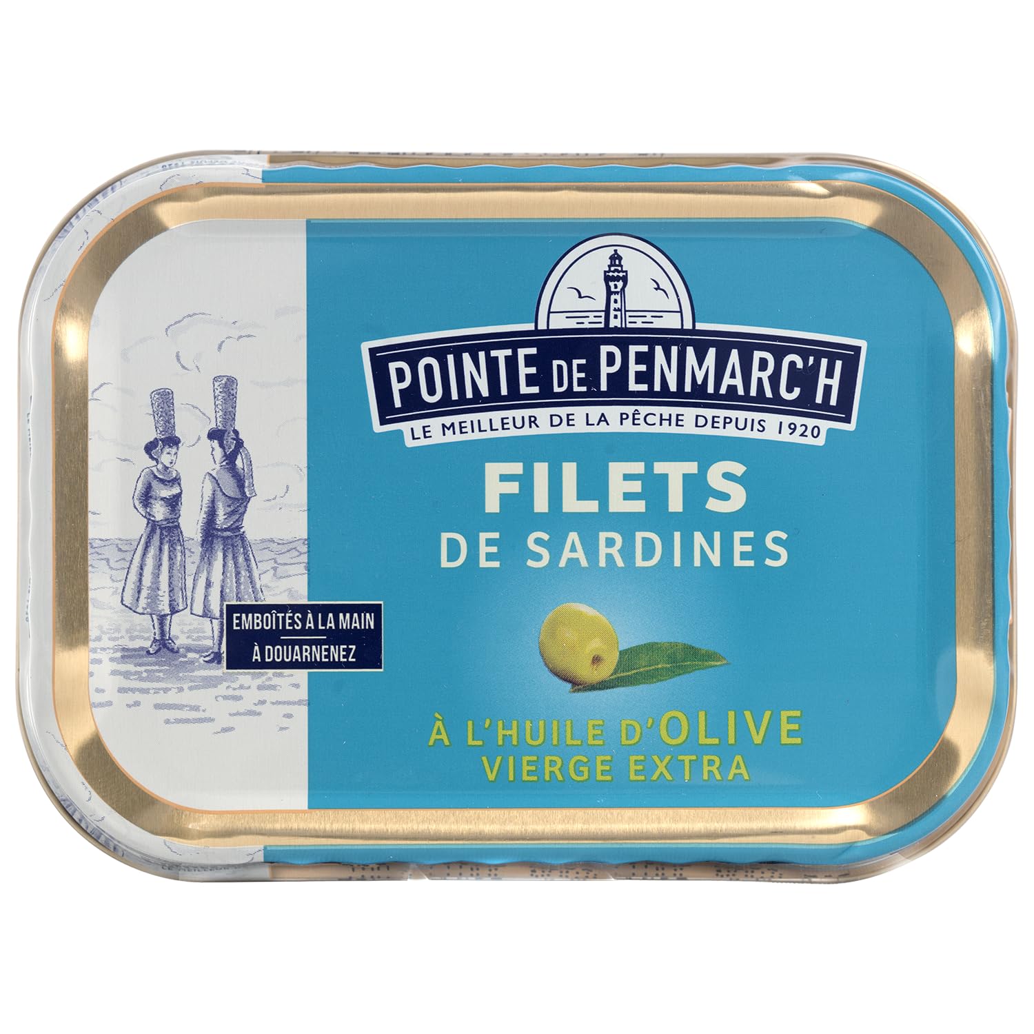 Filets de sardines à l'huile d'olive vierge extra Pointe de Penmarc'h le lot de 6 boîtes de 100 g - Livraison en 2 à 3 jours ouvrés depuis la Bretagne
