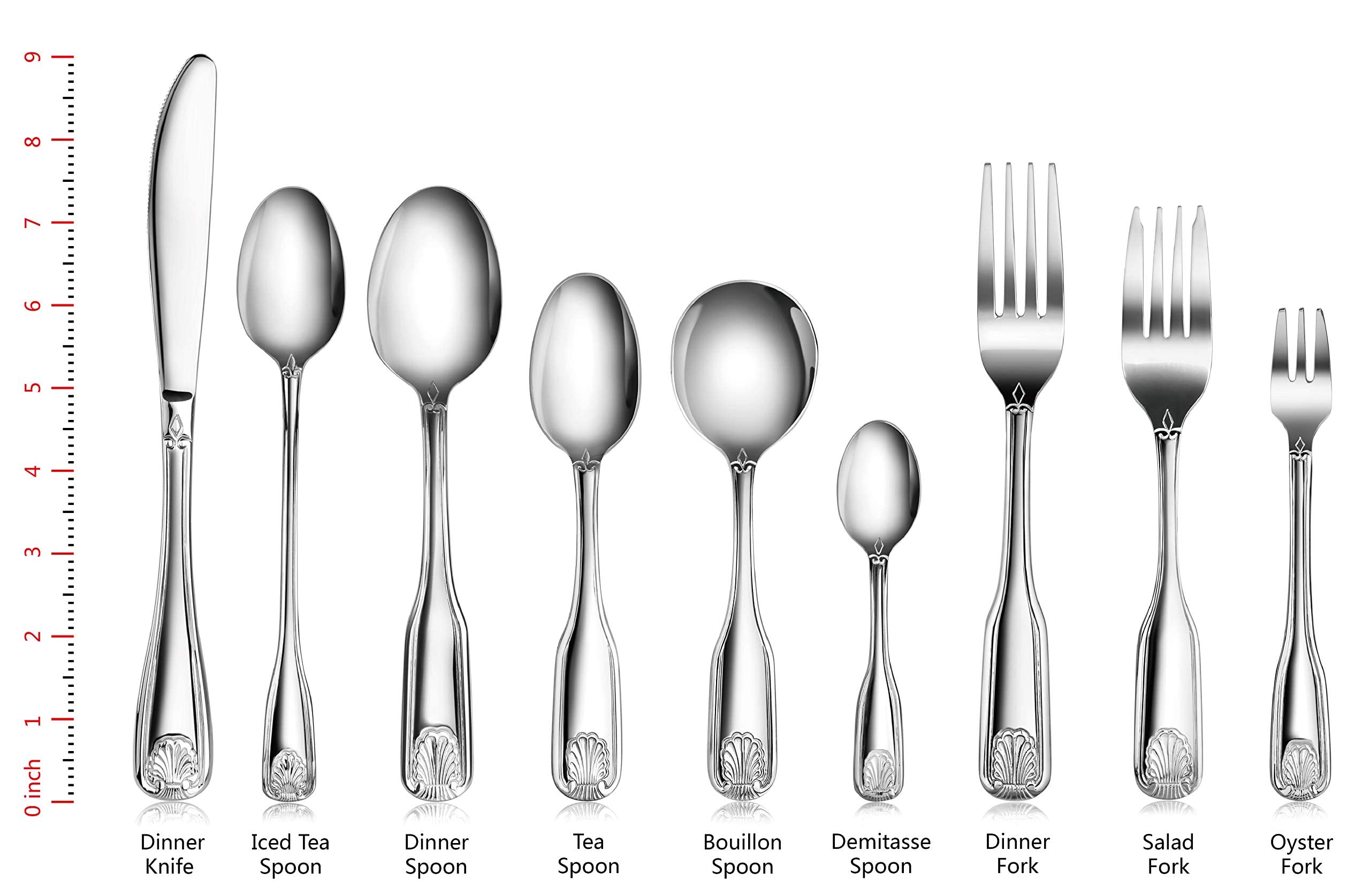 Neuf Star Foodservice 58321 Motif écaille de en acier inoxydable Fourchette à huîtres, 15,2 cm, Lot de 12