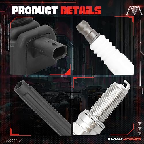 Miniatura 2 de Kit de bujía iridio y bobina de encendido UF648, 6 pares compatibles para Dodge 11-15 Durango/11-19 Journey, para Avenger/Challenger, para Jeep