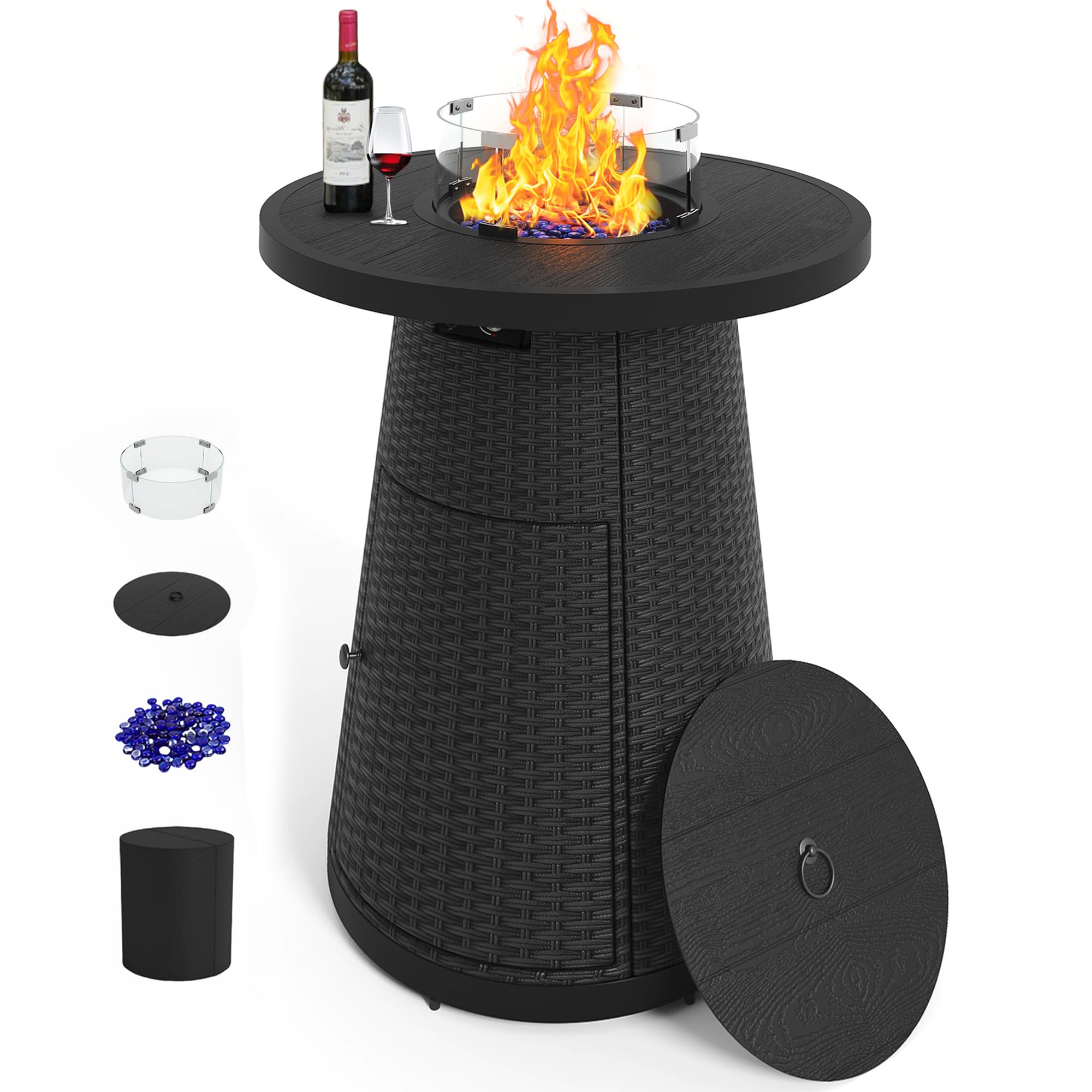 Amazon.com: PIZZELLO Propane Fire Pit Table 37