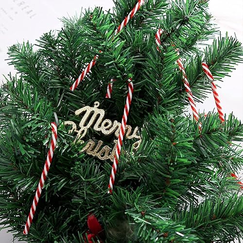 Miniatura 5 de Decoraciones de bastón de caramelo de Navidad adornos para árbol de Navidad bastones de caramelo de 6 pulgadas decoración para árbol de Navidad