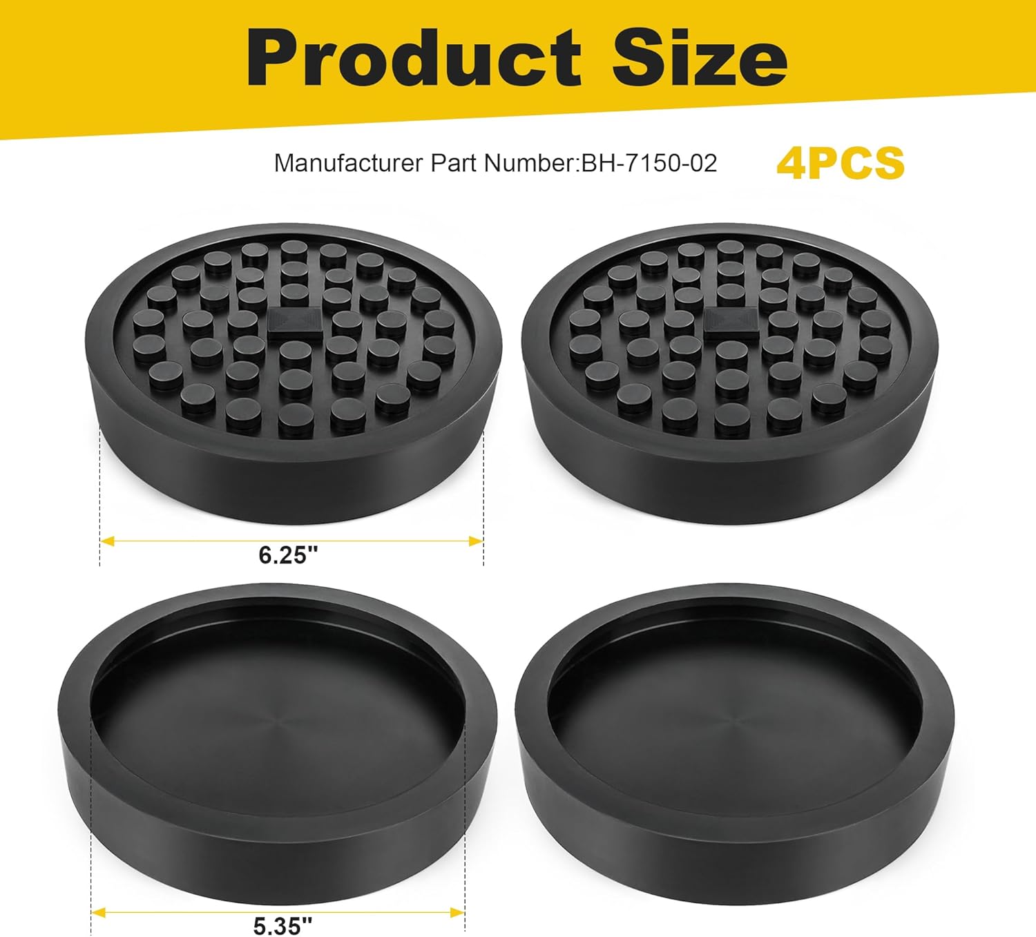 ALM Round Lift Pad Kit (4 Pack) – Replaces A94208 LP616 BH-7150-02 for ALM Lifts 7001A, 7002A, 9002A