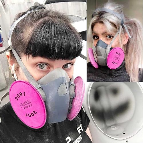 Miniatura 6 de 10 piezas (paquete de 5) 2091 P-100 filtro de partículas instalado en retenedor de filtro de repuesto para 6000 6200 6800 7000 FF-4 para trabajar la