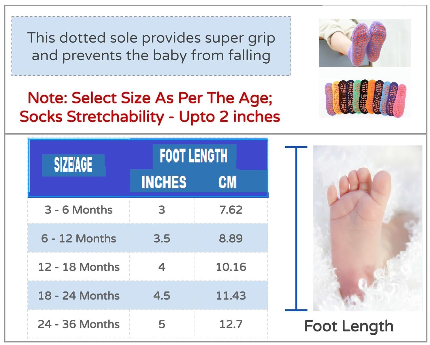 NEOBABY Baby Boy's Cotton Anti Slip Grip Socks (Assorted/Random Designs) 3