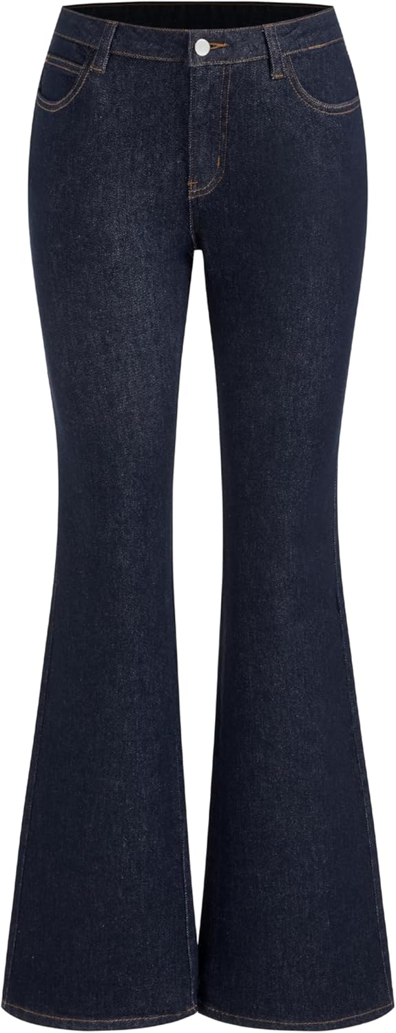 CIDER Jeans for Women Flare High Stretch Denim Low Waist Flared Trousers Jeans Y2k Pants Pocket Long Pants