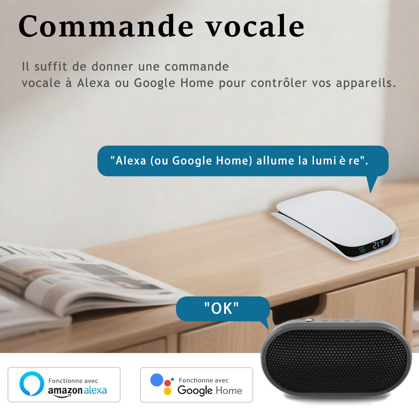 Tuya Zigbee Gateway Hub [Quantité d'appareils en ligne affichés]Intelligent Bluetooth ZigBee Gateway Bridge pour Domotique Pont Passerelle Contrôleur Compatible avec Alexa,Google Home,Smart Life