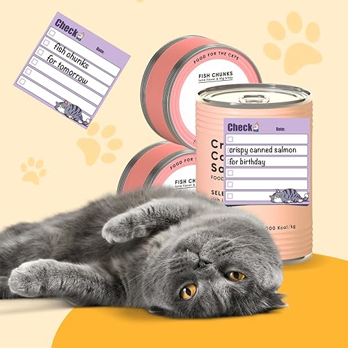 Miniatura 6 de Juego de 9 blocs de notas adhesivas divertidas con forro de gato, lista de tareas pendientes de 3 x 3 pulgadas, bloc de notas autoadhesivas con