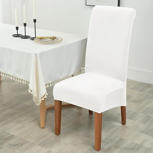 Miniatura 2 de Deisy Dee Fundas protectoras para sillas de comedor de terciopelo extra grandes y elásticas XLextra grandes para cocina, comedor, fundas protectoras