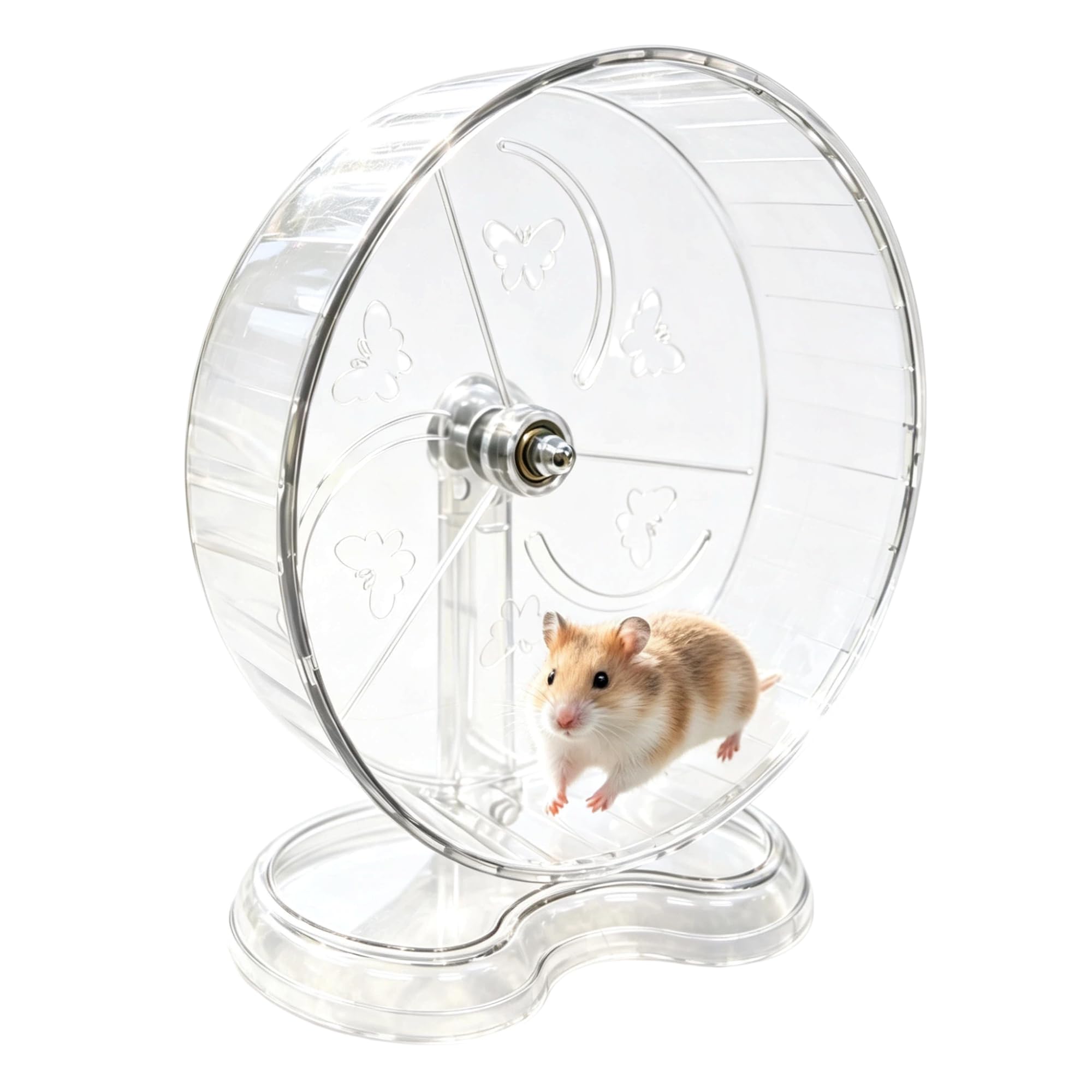 Hamster wheel，Quiet Spinner Exercise Hamster Wheel with Stand for Hamster Syrian Dwarf Gerbils （Inner Diameter:23cm/9in）