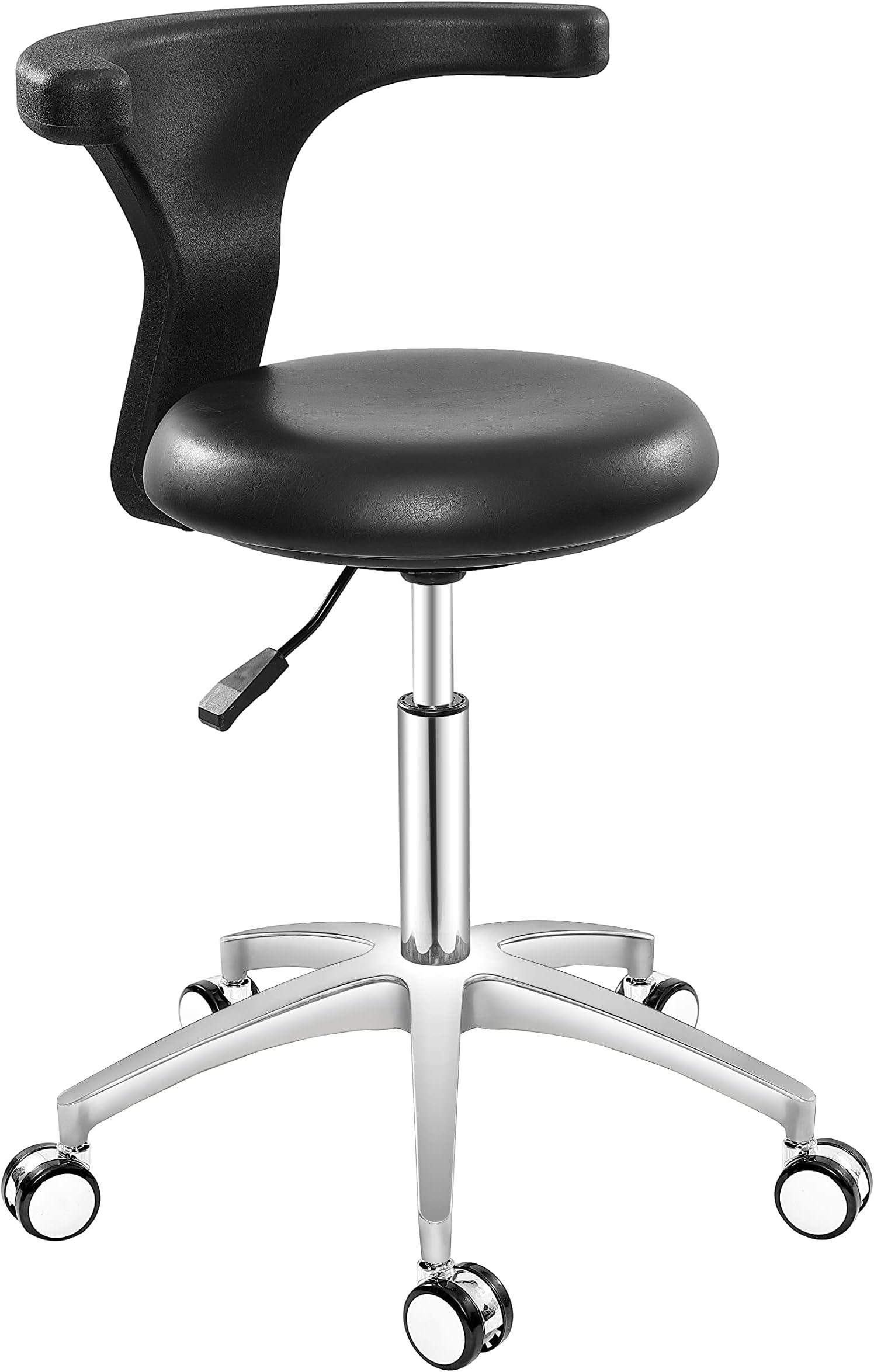Ergonomic Dentist Chair Medical Stool Rolling chair Swivel salon chair Adjustable Hospital,Clinic,Dental hygienis Tattoo(Black)