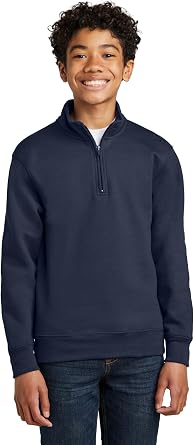 Port & Co Youth Core Fleece 1/4-Zip Pullover Sweatshirt