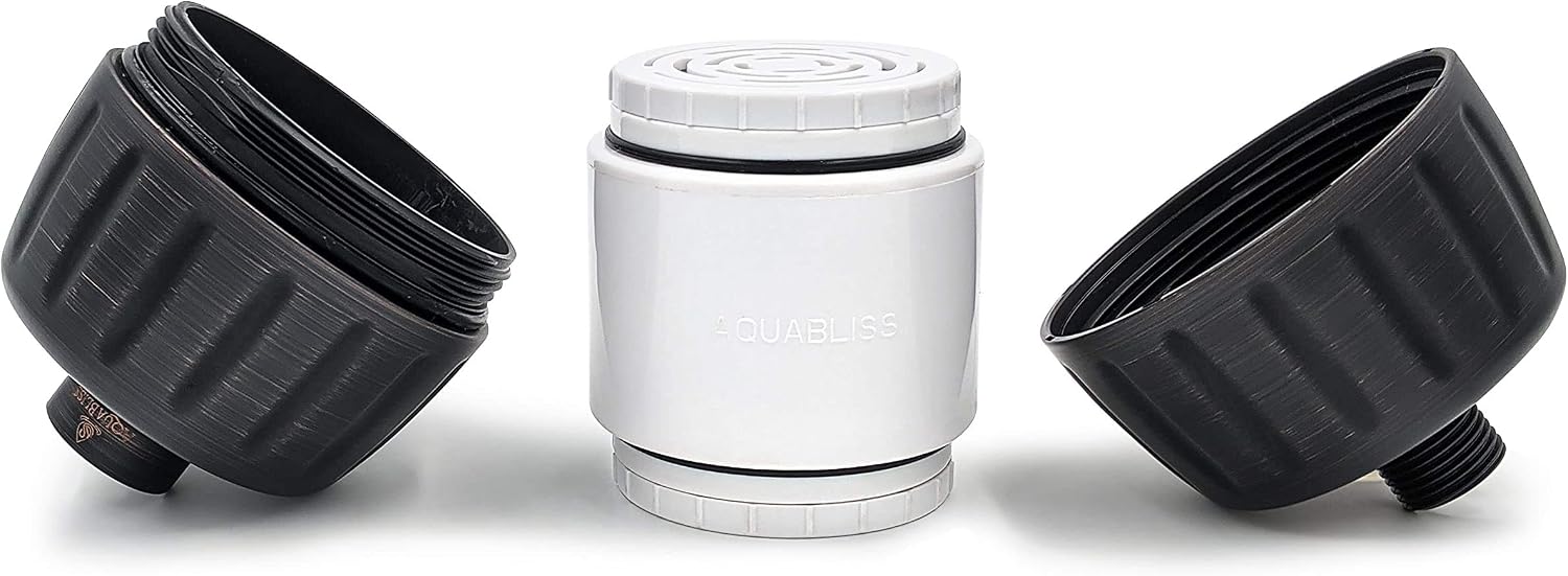 AquaBliss HD HEAVY DUTY High Output Shower Filter – Latest Superior Advanced 30x Filter Media - Universal Multi-Stage Shower Head Filter for Chemicals, Chlorine, Pesticides (SF500) - Oil Rubbed Bronze