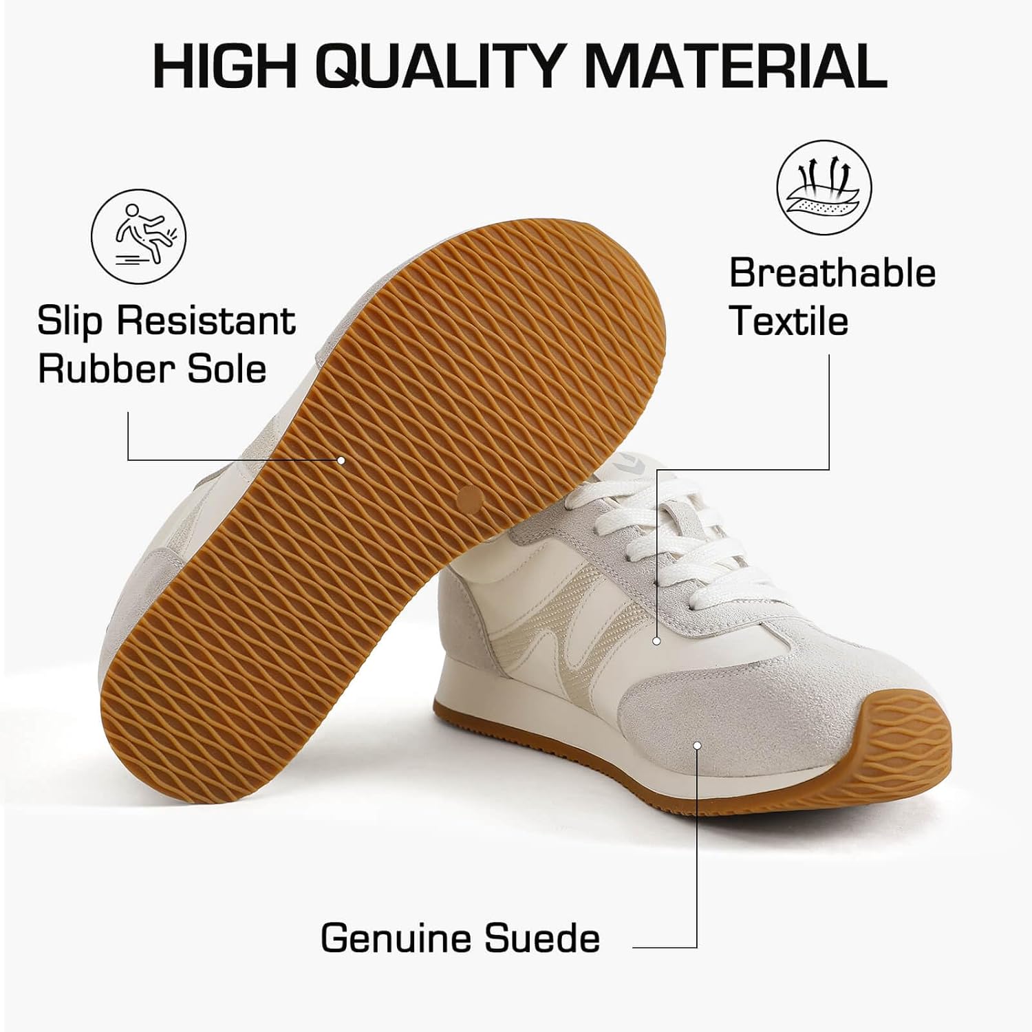 somiliss Women's Wide Toe Box Shoes with Arch Support Comfortable Wide Width Fashion Sneakers Walking Tennis Shoes Casual Retro - Image 5