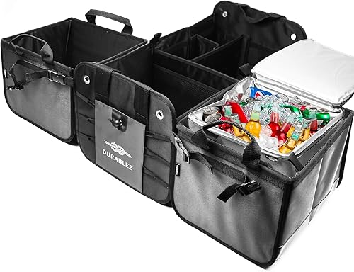 Miniatura 4 de XXL+Cooler - Organizador de maletero de automóvil, almacenamiento modular separable plegable, para SUV, minivan, camión, sedán, furgoneta, gris