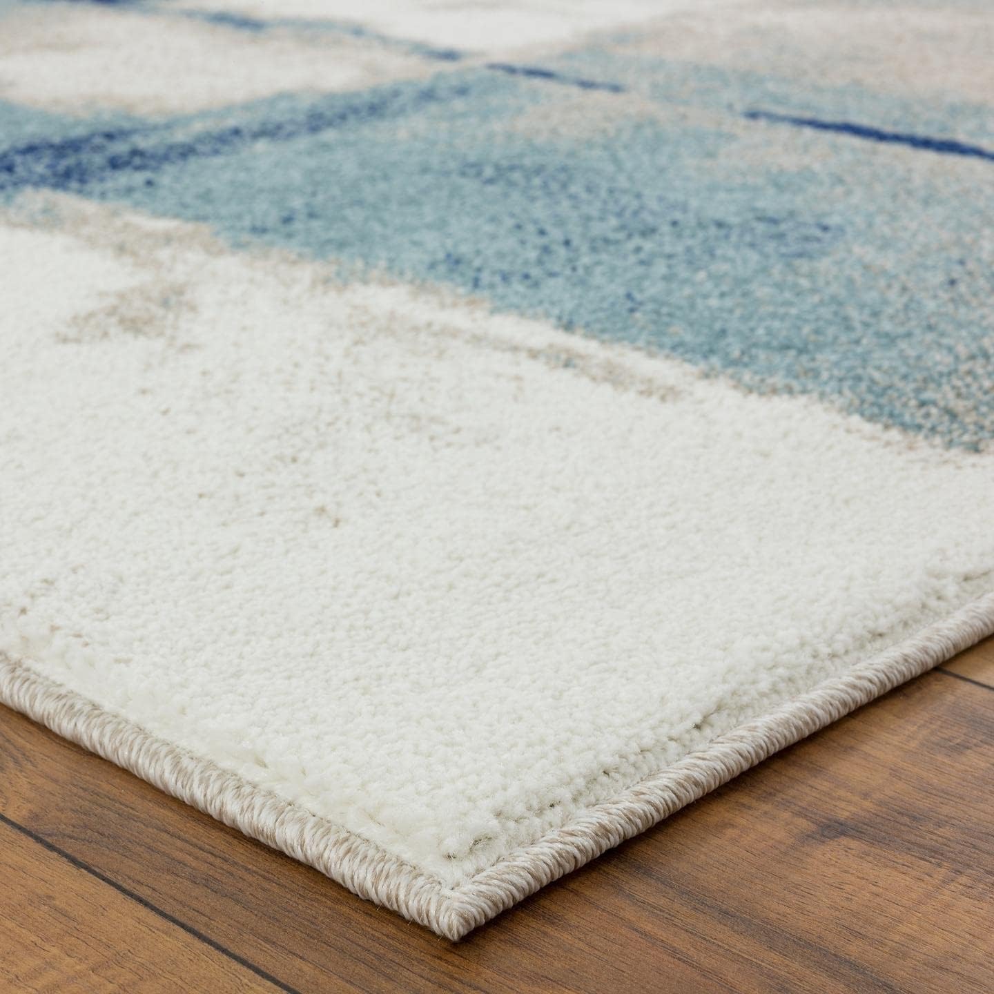 LUXE WEAVERS Abstract Geometric Area Rug Modern Carpet, 8X10, Ivory