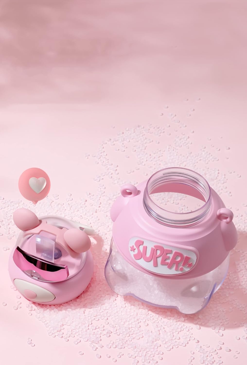 WEBERT Summer high value water cup portable large capacity plastic kids harness straw cup 红色