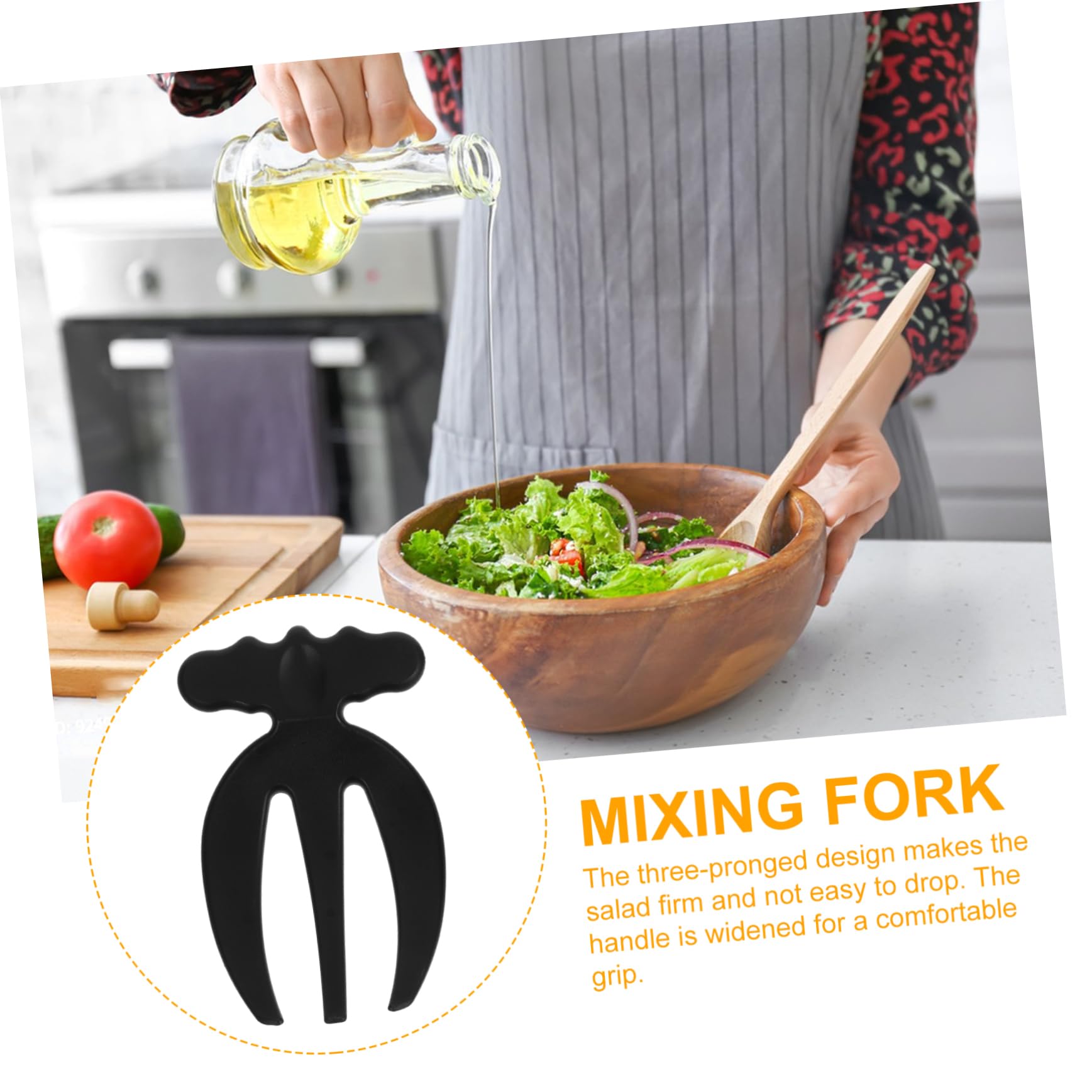 FUNOMOCYA 2Pcs Reusable Salad Forks Plastic Food for Mixing Serving and Tossing Salad Pasta Vegetables Lightweight Kitchen Utensils for Easy