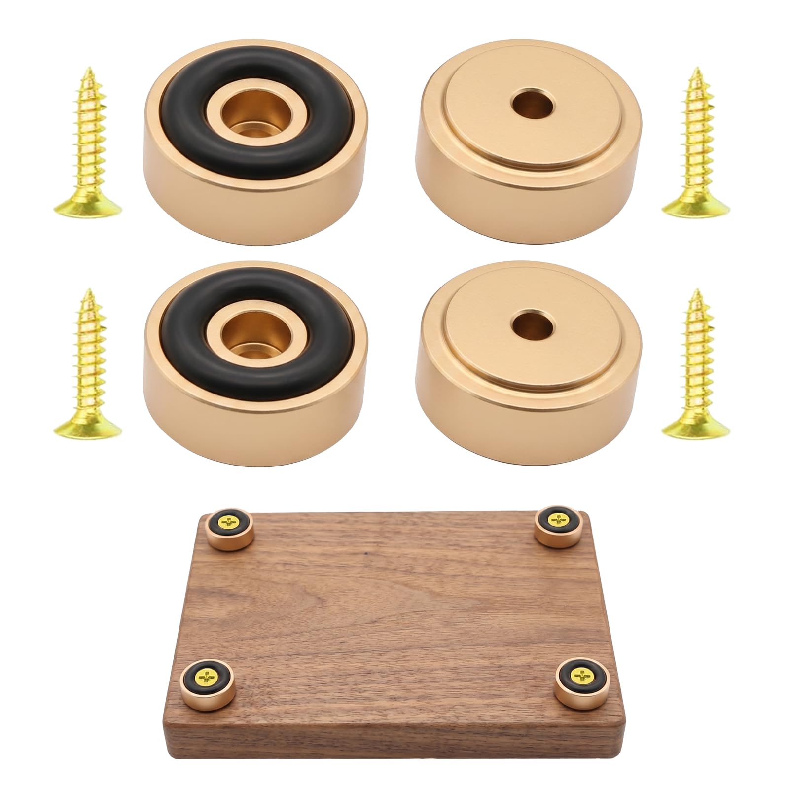 4 Pcs Brass Chopping Board Feet with Non-Slip Pads, Chopping Board Feet