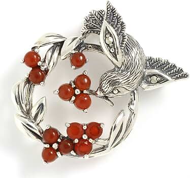 Amazon | [チェリッシュ] 碌山 ブローチ ペンダント レッドアゲート