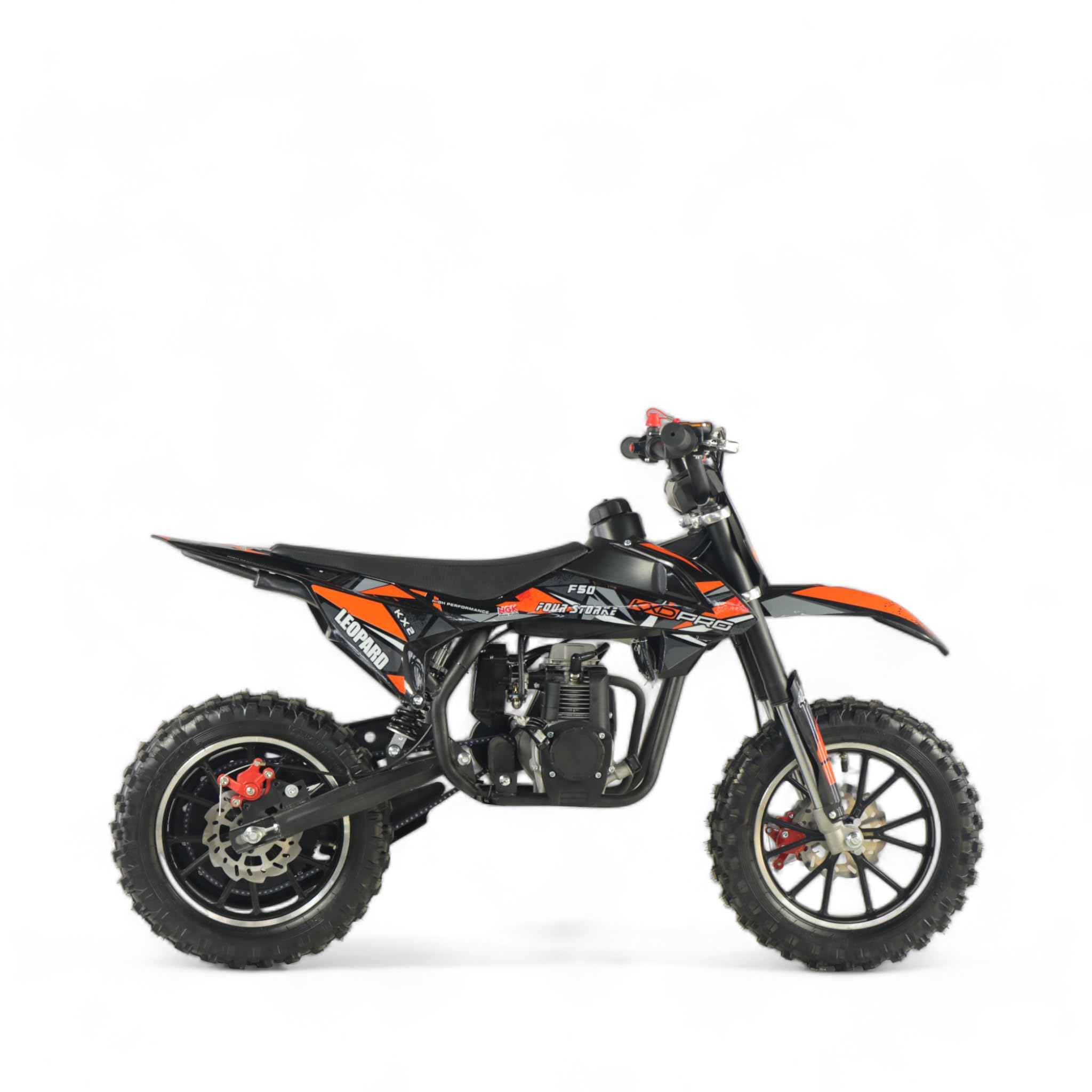 KXD 705 - Moto de cross, 49 cc, motor de 4 tiempos, leopardo, dirt bike, crossbike, turquesa