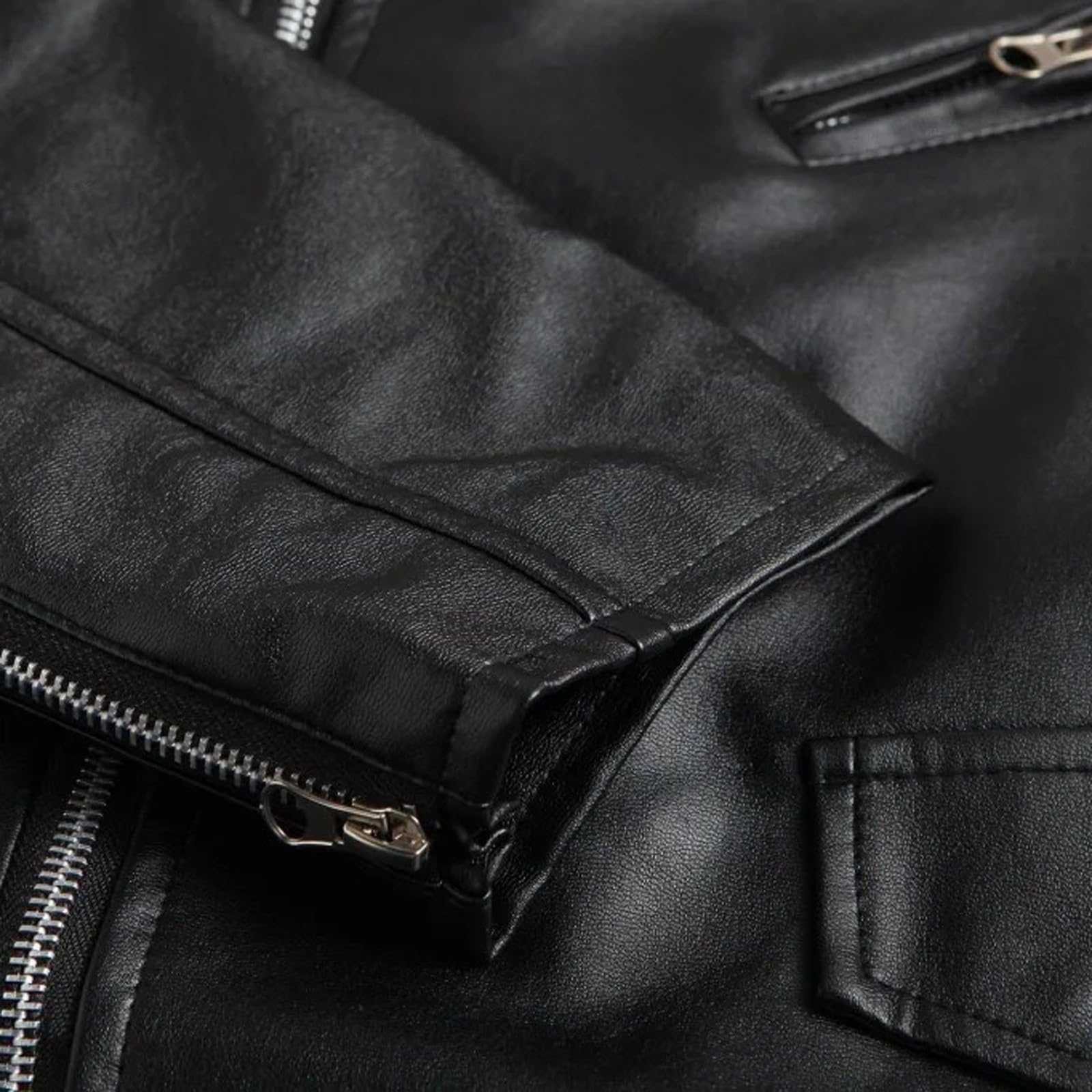 Genérico Chaleco de cuero sin mangas para hombre moderno y elegante cremallera resistente estilo casual perfecto para salidas urbanas