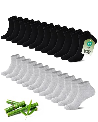 SukModen 12/24 pares de meias de Sneaker para homens e mulheres em bambu, anti-o