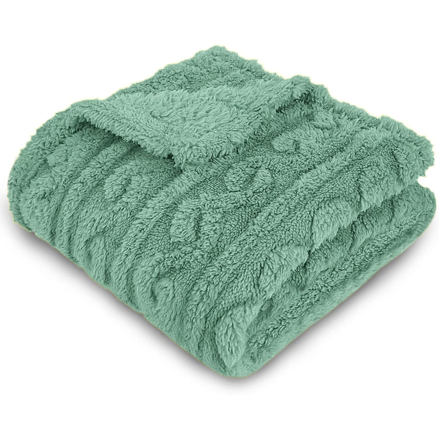 Couvre-lit de canapé jacquard haut de gamme couleur vert d'eau texturé