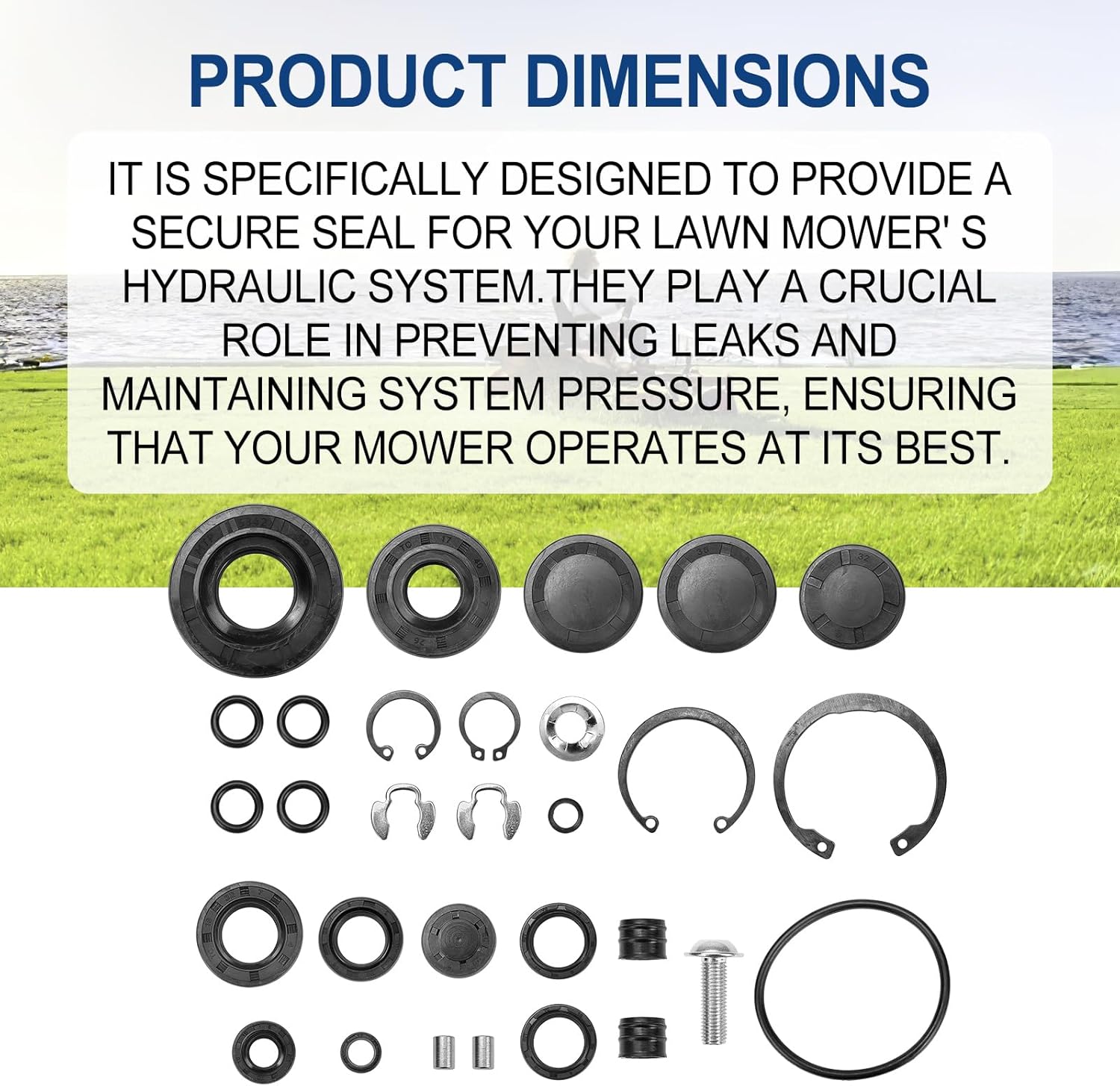 Transmission Transaxle Seal Service Kit Replace 72994 71410 73107 for Hydro-Gear ZT-2800 ZT-3100 ZT-3400 G700 Charge Pump Gerotor Seal Part