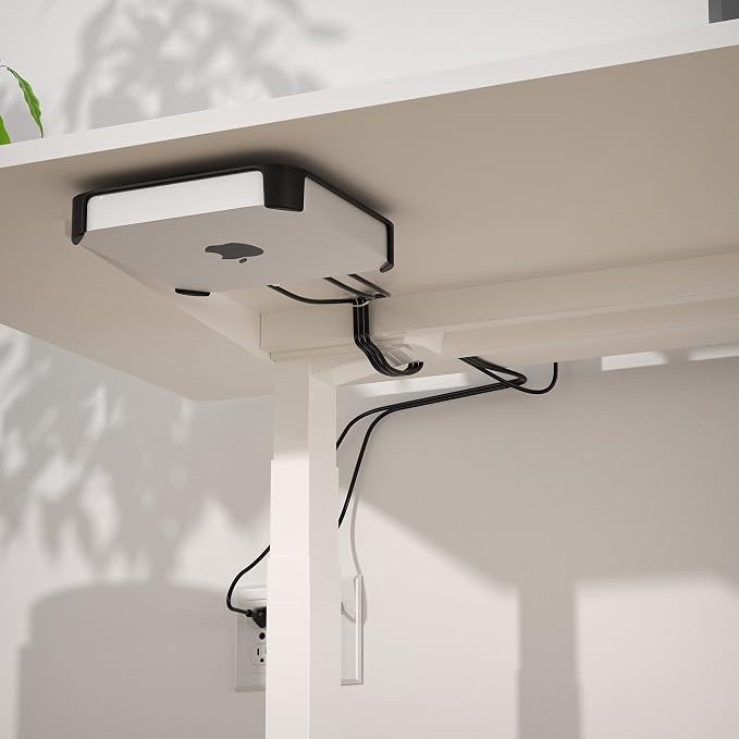 Soporte HumanCentric compatible con Mac mini, adaptador personalizado para montaje en pared, rack, debajo del escritorio o detrás del monitor, patrones VESA 75x75 mm y 100x100 mm. No compatible con Mac mini M4 de 2024. miniatura 9
