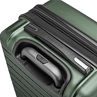 Vista 7 de Traveler's Choice Archer - Maleta de policarbonato de lado duro, Verde, Equipaje de mano, 21 pulg.