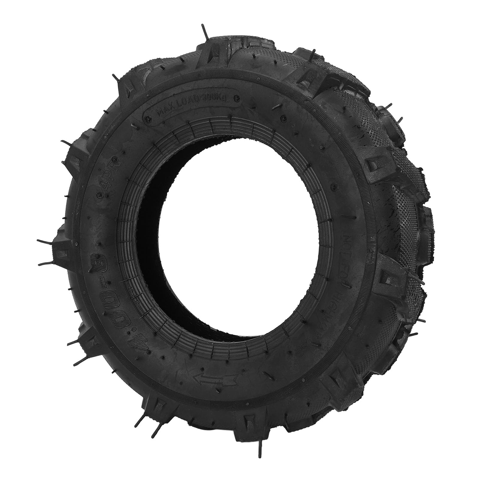Yctze Pneu sans Chambre à Air 4.00-8, Pneu de Tracteur en Caoutchouc 4 Plis, capacité de de 672 LB pour Fraise à Neige avec Jante de 8 Pouces, Résistant à l'usure