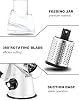 GDL Cheese Grater with Crank Vegetable Slicer with 3 Interchangeable Drum Blades Grater Kitchen Fast Cutting Drum Grater Suitable for Vegetables Fruits etc.