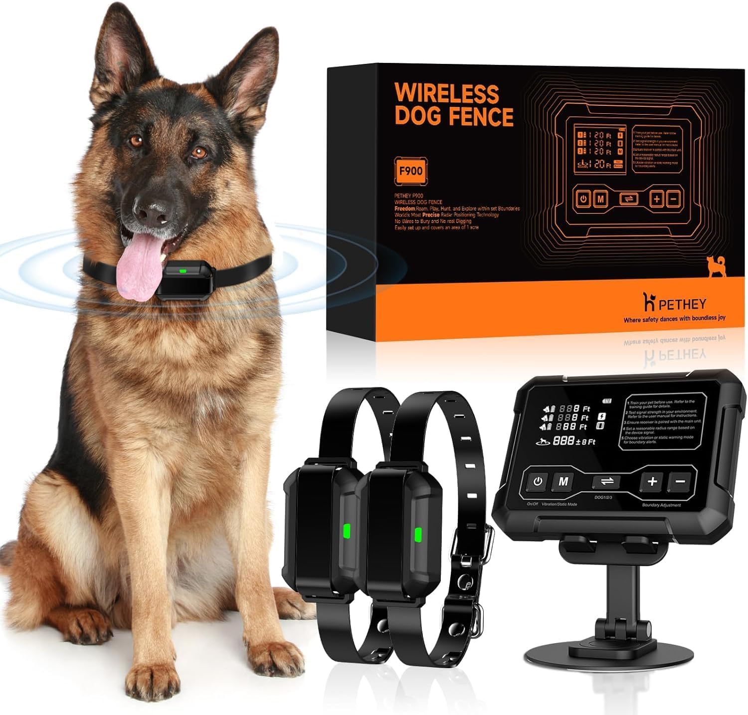 PETHEY F900 2-Dog Wireless Fence