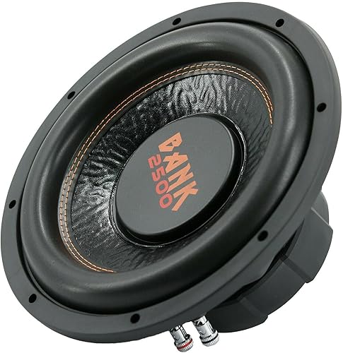 Miniatura 3 de Audiobank Bank2500 Series 12 pulgadas BK-12 2500 vatios de potencia máxima Elite Audio para coche Subwoofer poco profundo 4 Ohm DVC - Bobina de voz