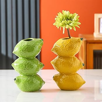 Amazon.co.jp: BestAlice レモン花瓶 フラワー用 キュート