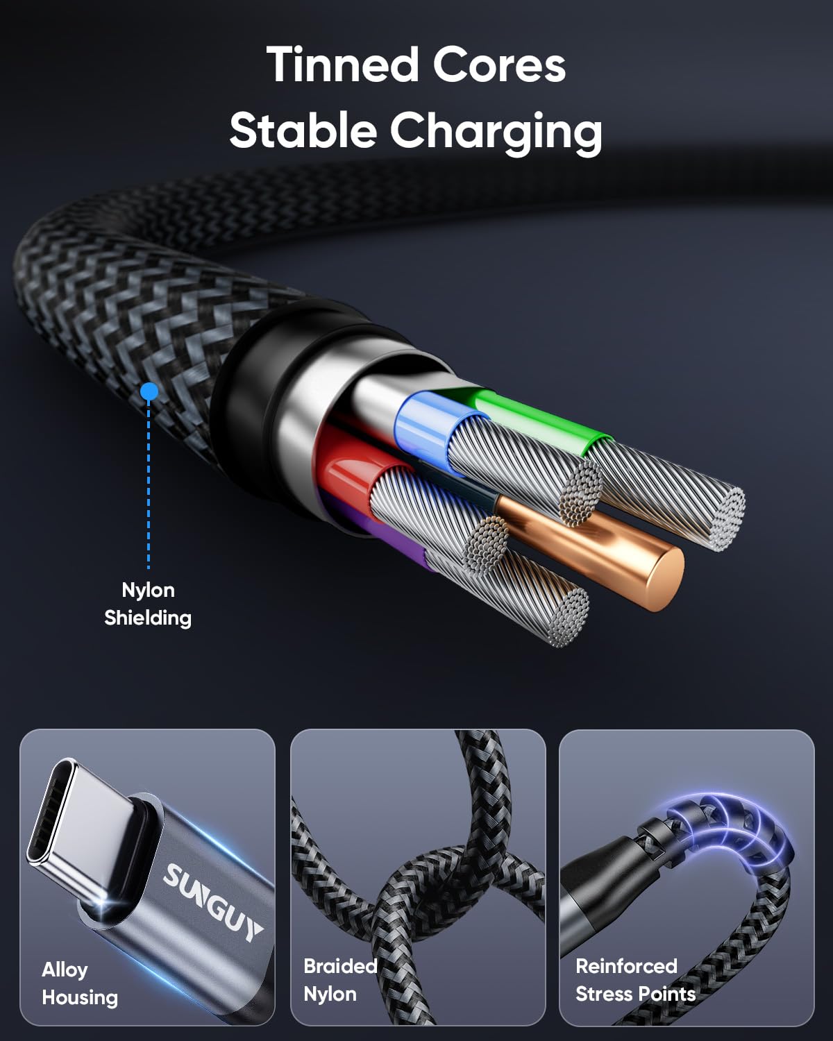 SUNGUY USB C Lightning Kabel, [0.15M 2 Stück] MFi Zertifiziert Kabel USB C auf Lightning iPhone Ladekabel Schnellladekabel für iPhone 14/13/12/11 Pro Max Mini/X/XS/Type C Chargers | Kabel do ładowania iPhone'a, kompatybilny z iPhone 14, 13, 12, 11, Pro, M