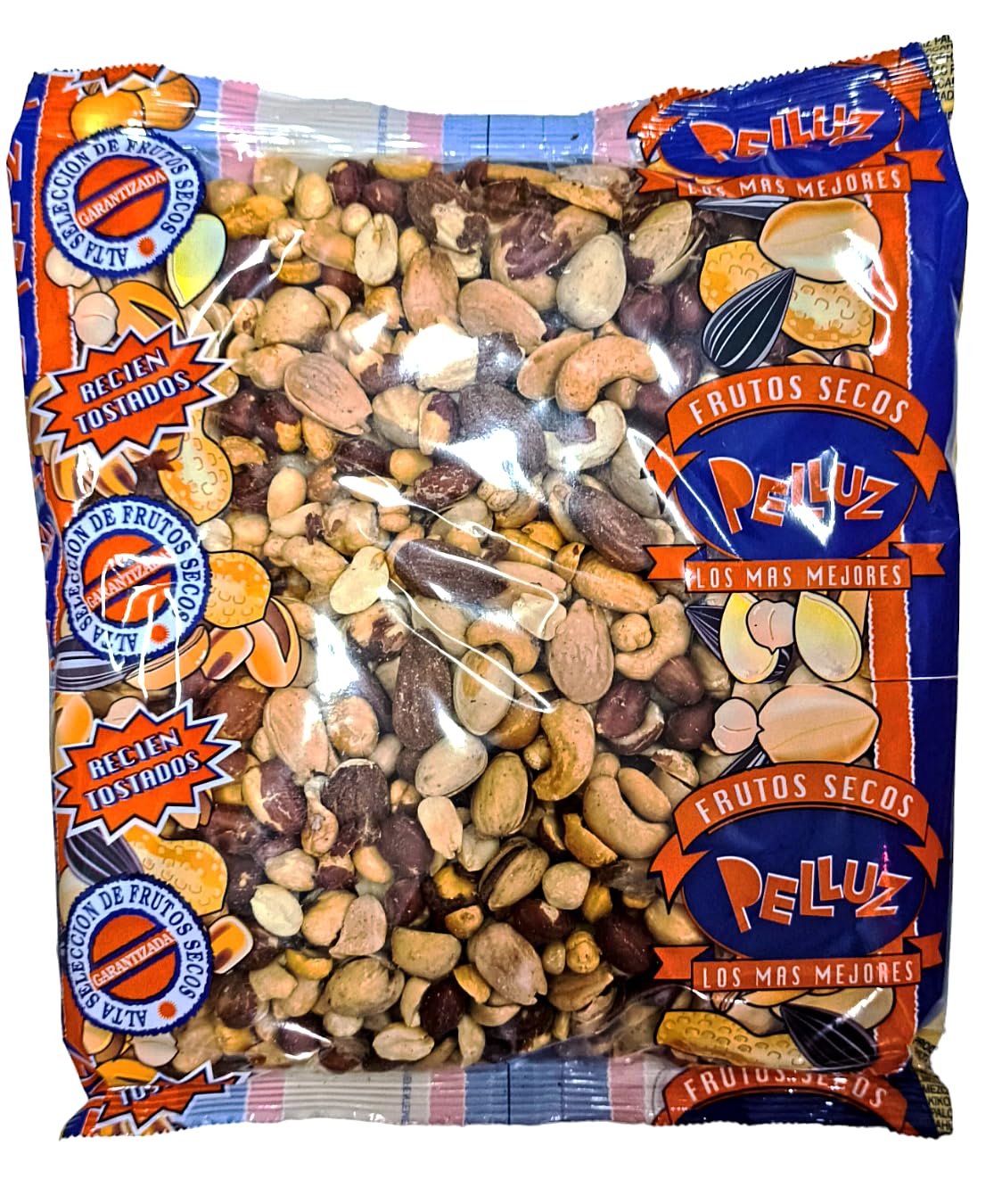 Frutos Secos Tostados sin Sal 1Kg - Mix Tostado sin Sal - Coctel Tostado sin Sal - Cocktail Tostado sin Sal - Revuelto Tostado sin Sal - Pelluz