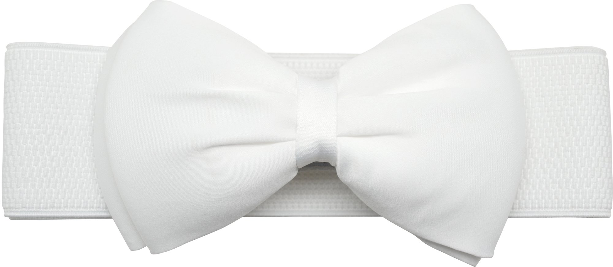 Meta-U Women's White Bow Belt One Size