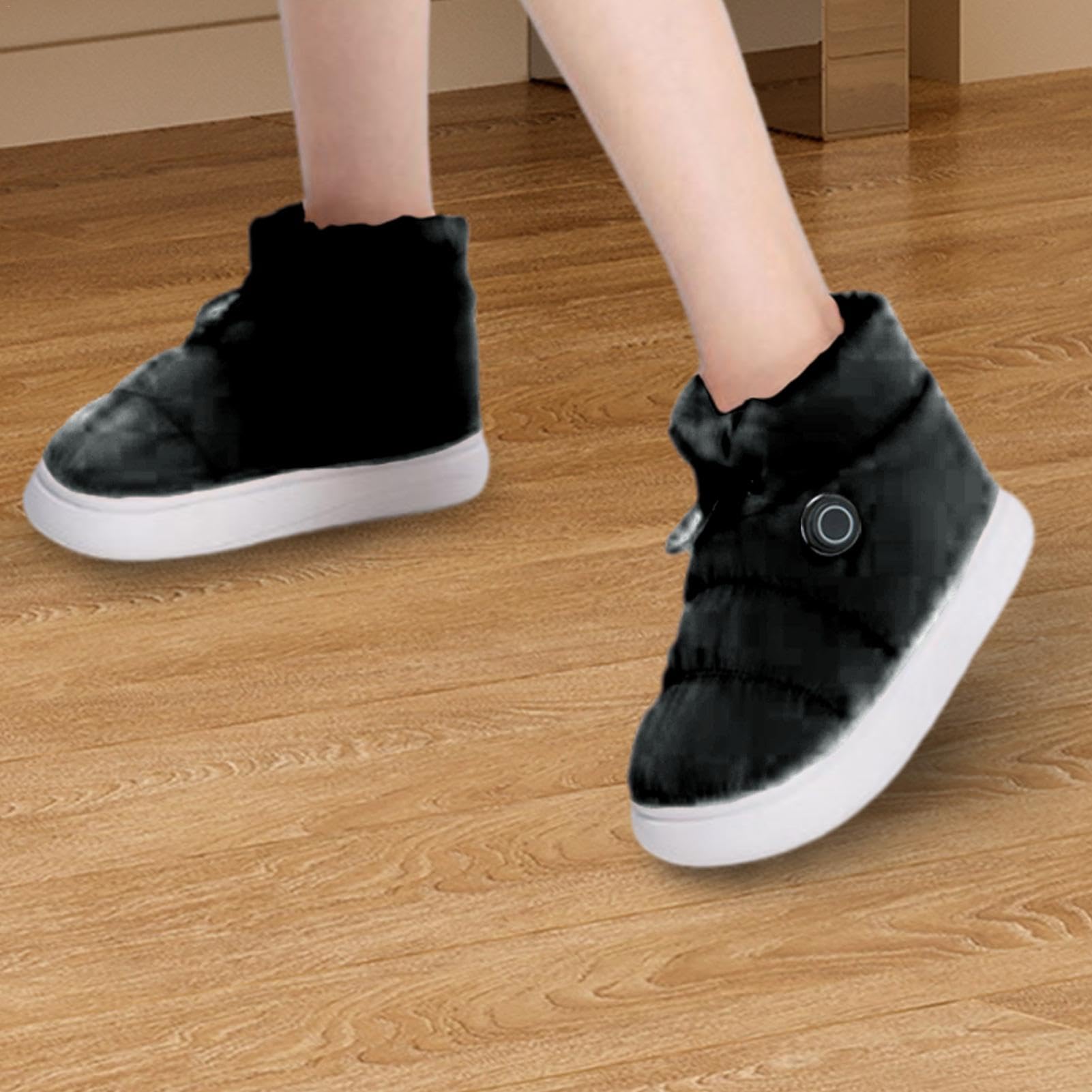 Scarpe riscaldanti ricaricabili, scarpe riscaldanti elettriche, pantofole da casa con calore elettrico traspirante, scarpe a riscaldamento rapido per uomini, scarpe scaldapiedi