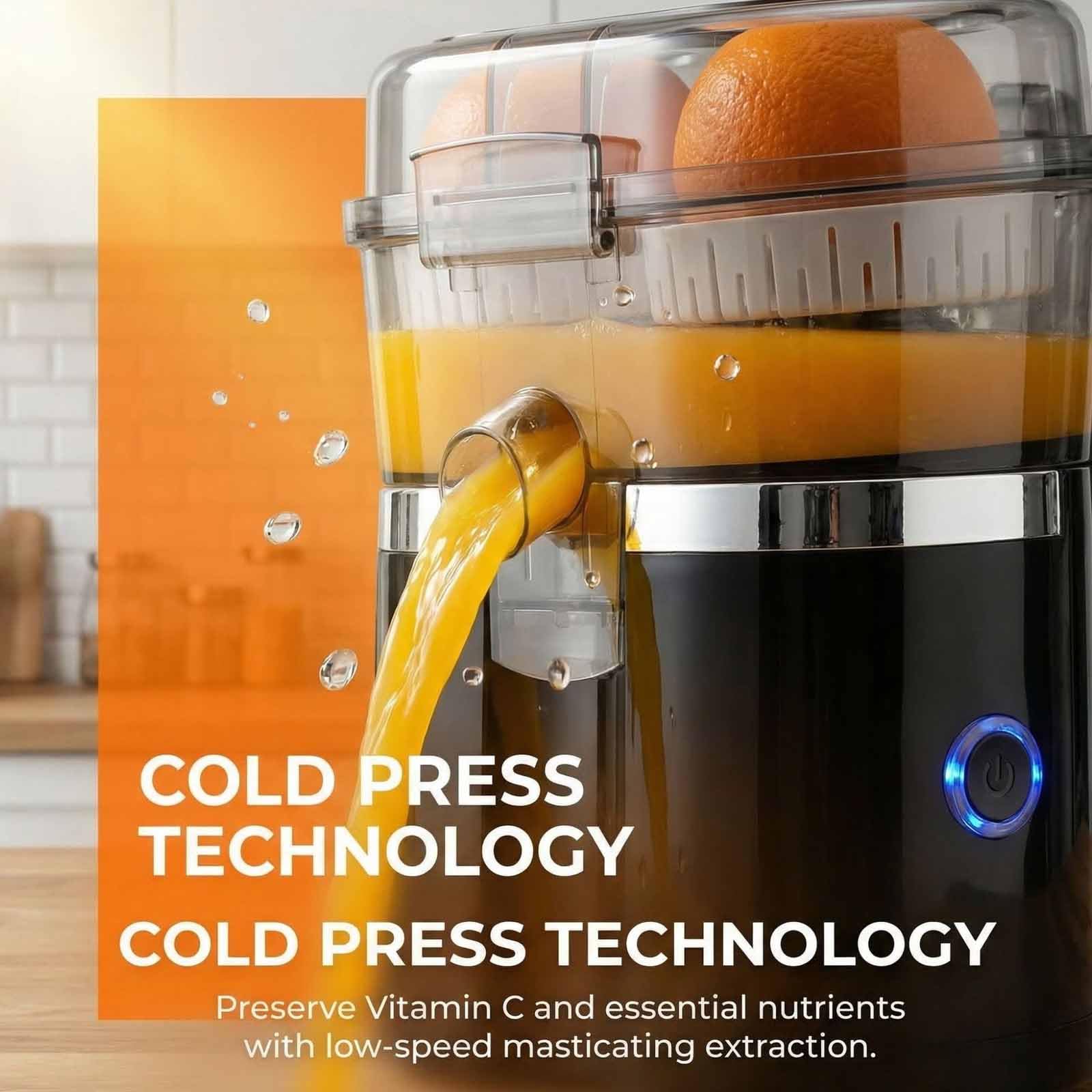 Exprimidor eléctrico de cítricos con cabezales de exprimido duales, exprimidor automático de naranja y limón, alto rendimiento, fácil de limpiar, operación con un solo toque para uso doméstico