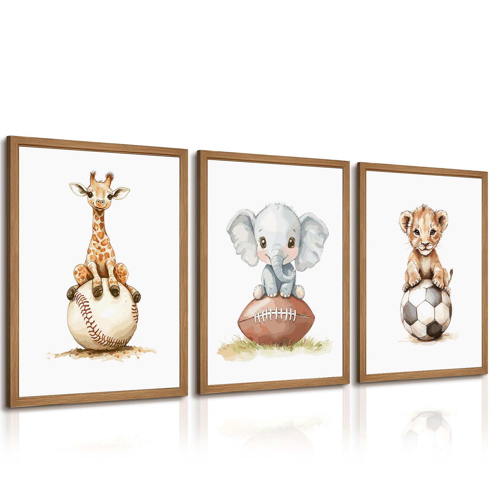 Sports Nursery Wall Art Baby Boys Room Canvas Pictures