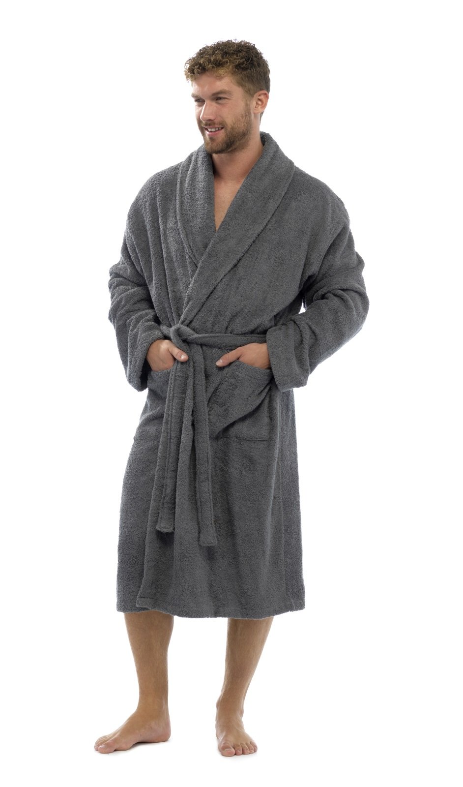 Strong SoulsTowelling Robe for Men 100% Cotton Terry Towel Bathrobe Dressing Gown Bath Coat Boys Teens Gym Shower Spa Hotel Holiday Robe Housecoat + Belt