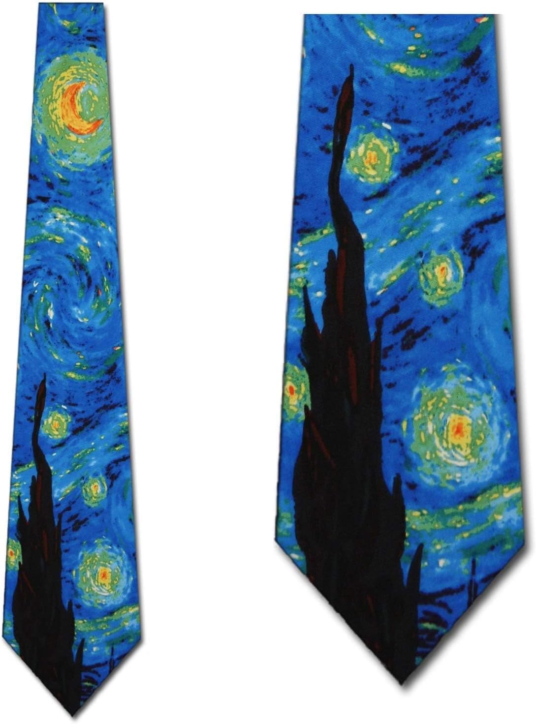 Three Rooker The Starry Night II Mens Art Necktie