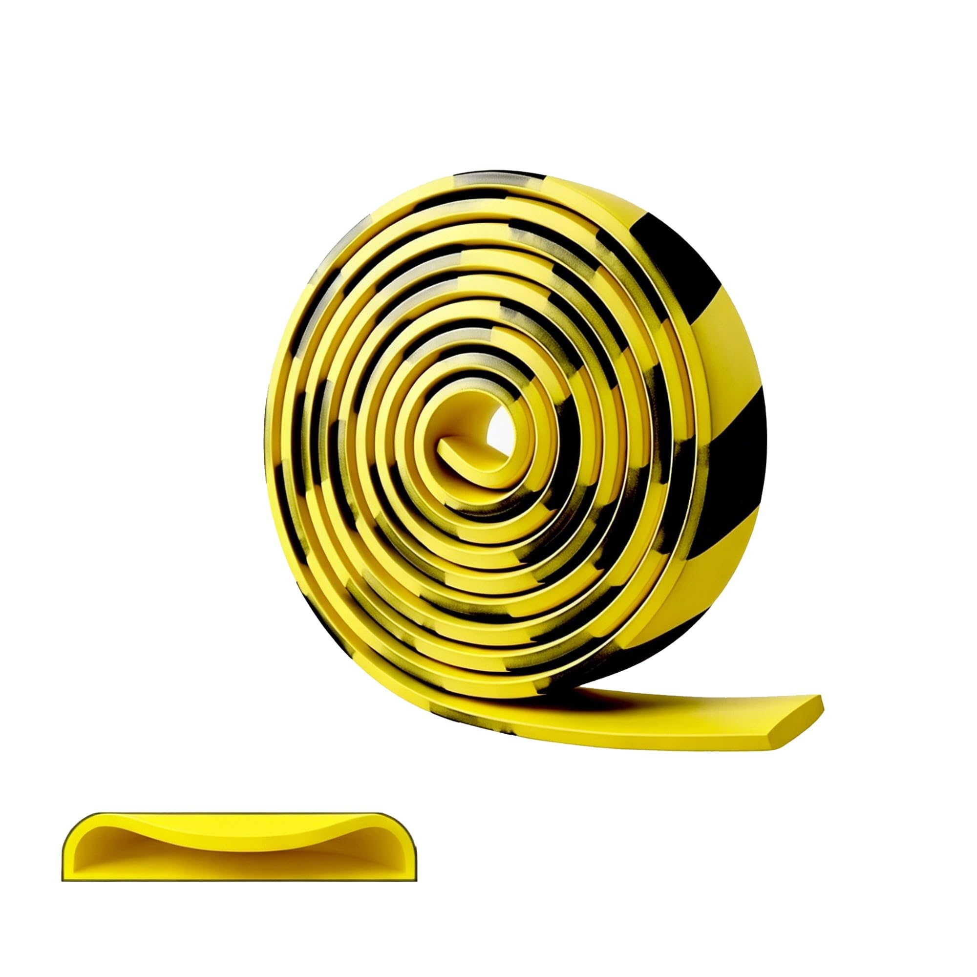 Self Adhesive Garage Wall Protector, 197IN High Visibility Yellow Black Foam Bumper, Impact Resistant Corner Guards for Parking, Warehouse & Equipment Safety