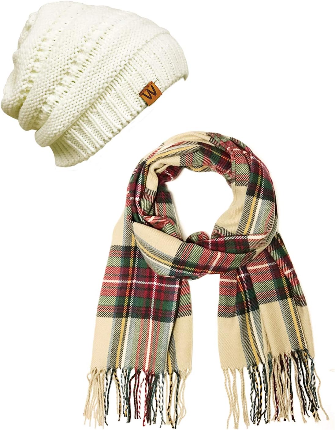 Wrapables Women's Plaid Print Long Winter Warm