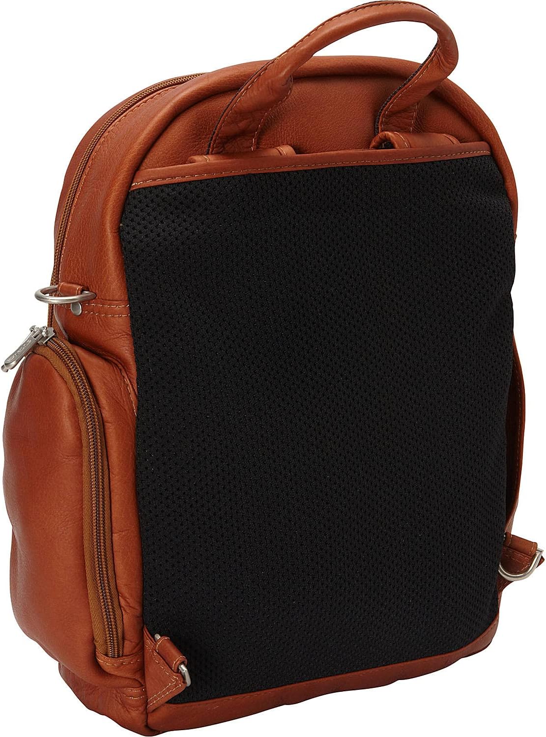 Piel Leather Laptop Backpack/Shoulder Bag, Saddle, One Size