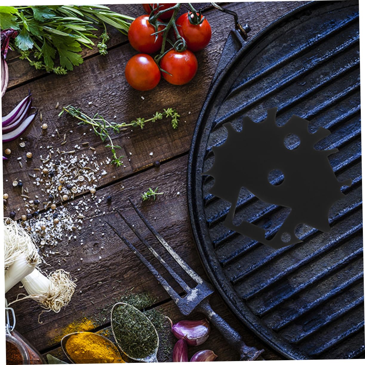 ibasenice 4 Set Ridutto Per La Pulizia Pulitore Per Griglie Raschietti Per Barbecue Detergente Per Grill Per Barbecue All'aperto Pulizia Del Acciaio Inossidabile Nero 2 Pezzi*4