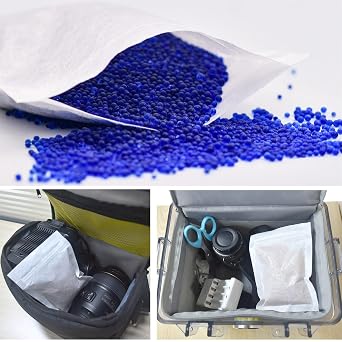 Wisesorb [Net Weight 8LBS] Blue Indicating Silica Gel Beads Desiccants - Rechargeable Desiccant Beads Silica Beads (Blue to Pink, 1 Pack of 8LBS)