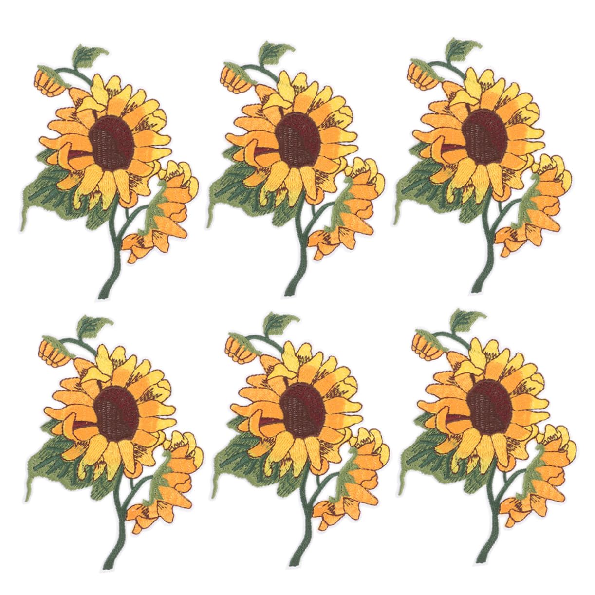 STOBOK 30piezas Parche De Hierro De Flores De Sunflower Para Ropa Mochilas y Pantalones