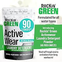 Vista 38 de Rockin' Green Detergente para ropa sucia, a base de plantas, detergente en polvo natural para ropa, vegano y biodegradable, seguro para pieles